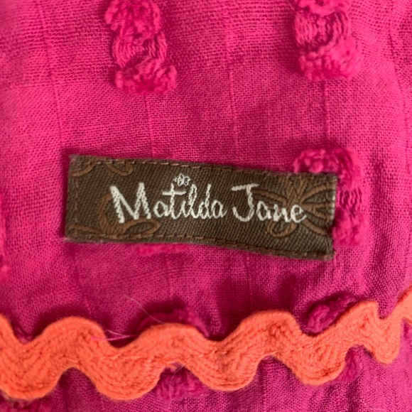 Matilda Jane Fuchsia Pink Tank with Ruffle Sleeve Detail Girls Size 8 - Picture 8 of 10